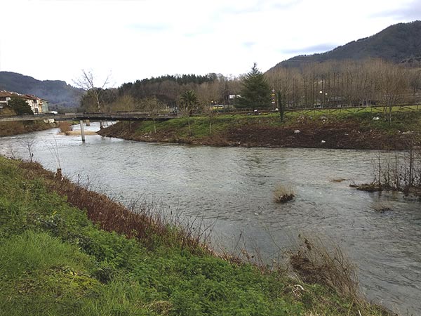 Imagen del río Piloña en la zona donde confluye con el Sella